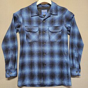 Pendleton Wool Board Shirt Fitted Men's Small Work Rancher Flannel Cowboy